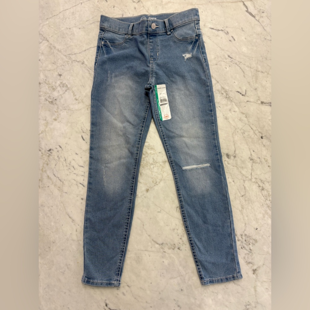 wonder nation Light Blue Girls' Skinny Distressed Jegging